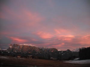 Tramonto sulle Dolomiti fra Sciliar e Catinaccio - Rosengarten